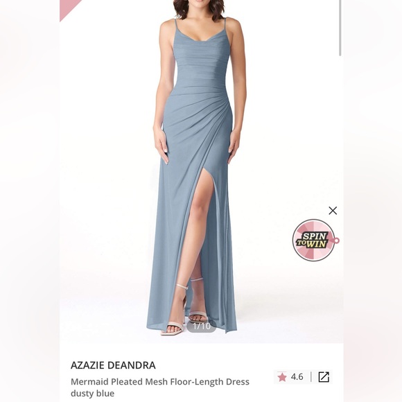 Azazie Dresses & Skirts - NWT Azazie Deandra Dusty Blue Bridesmaid Dress